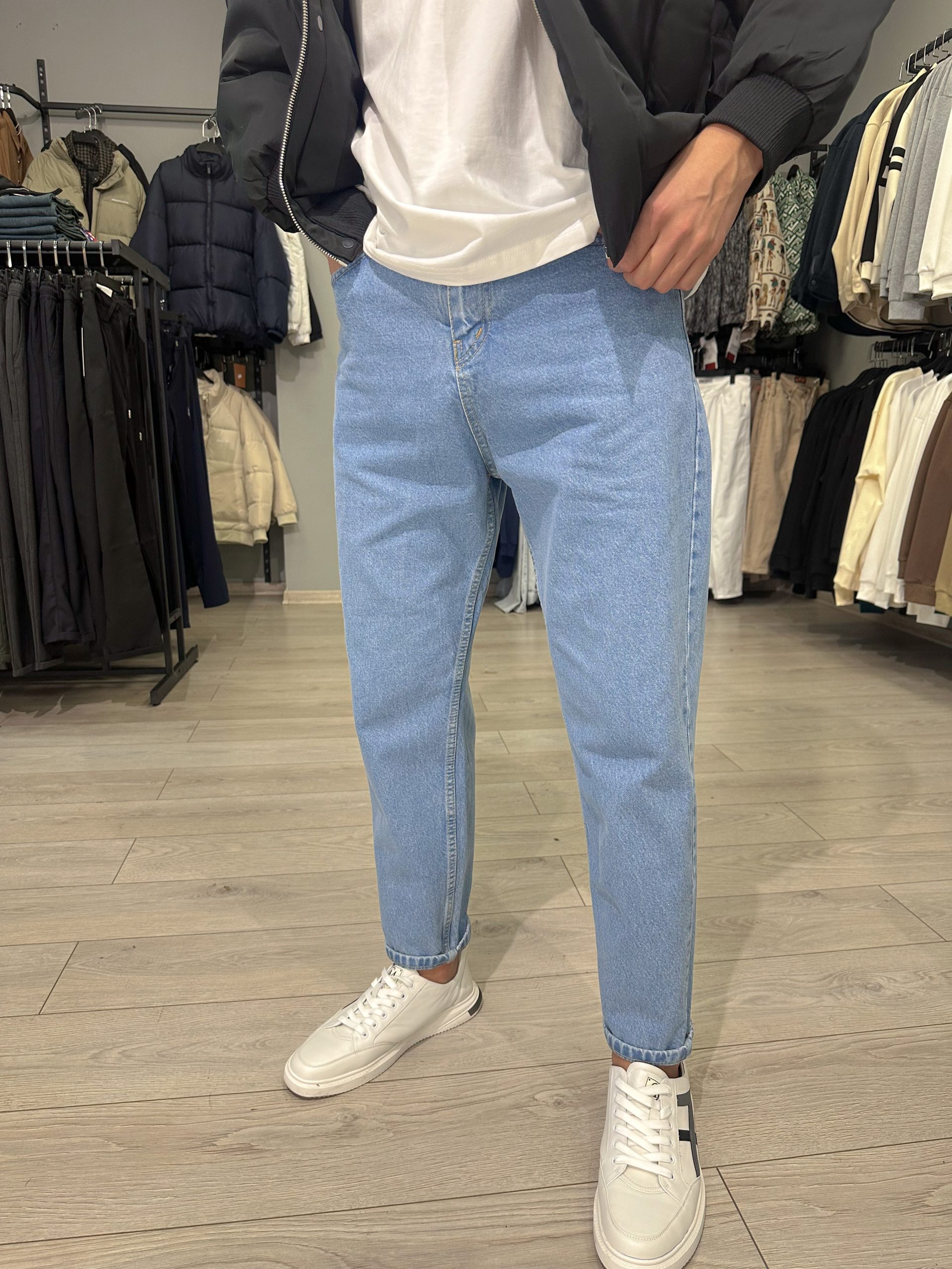 Джинсы бананы Levi’s голубой