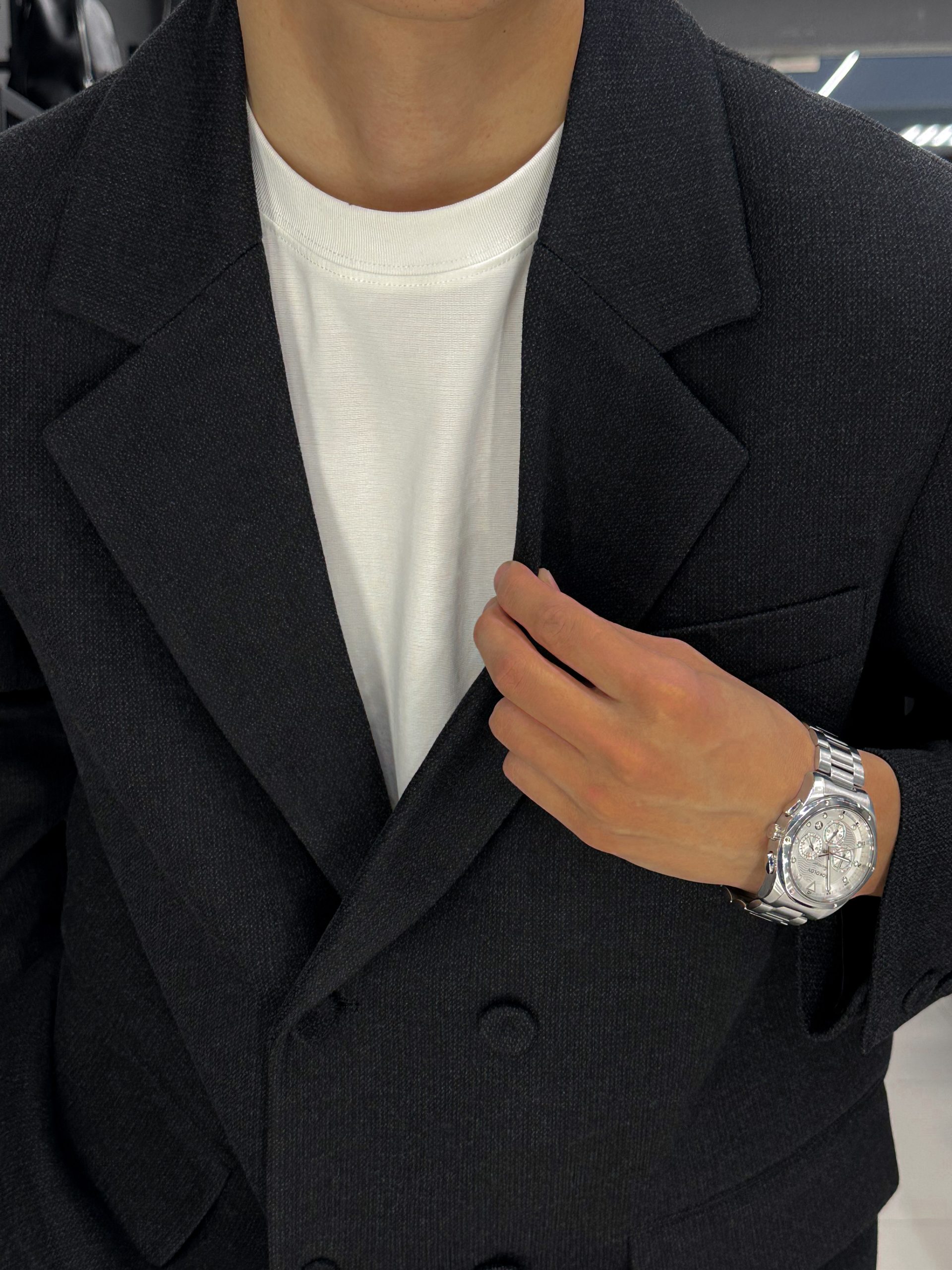 Пиджак оверсайз черный (арт.95220)