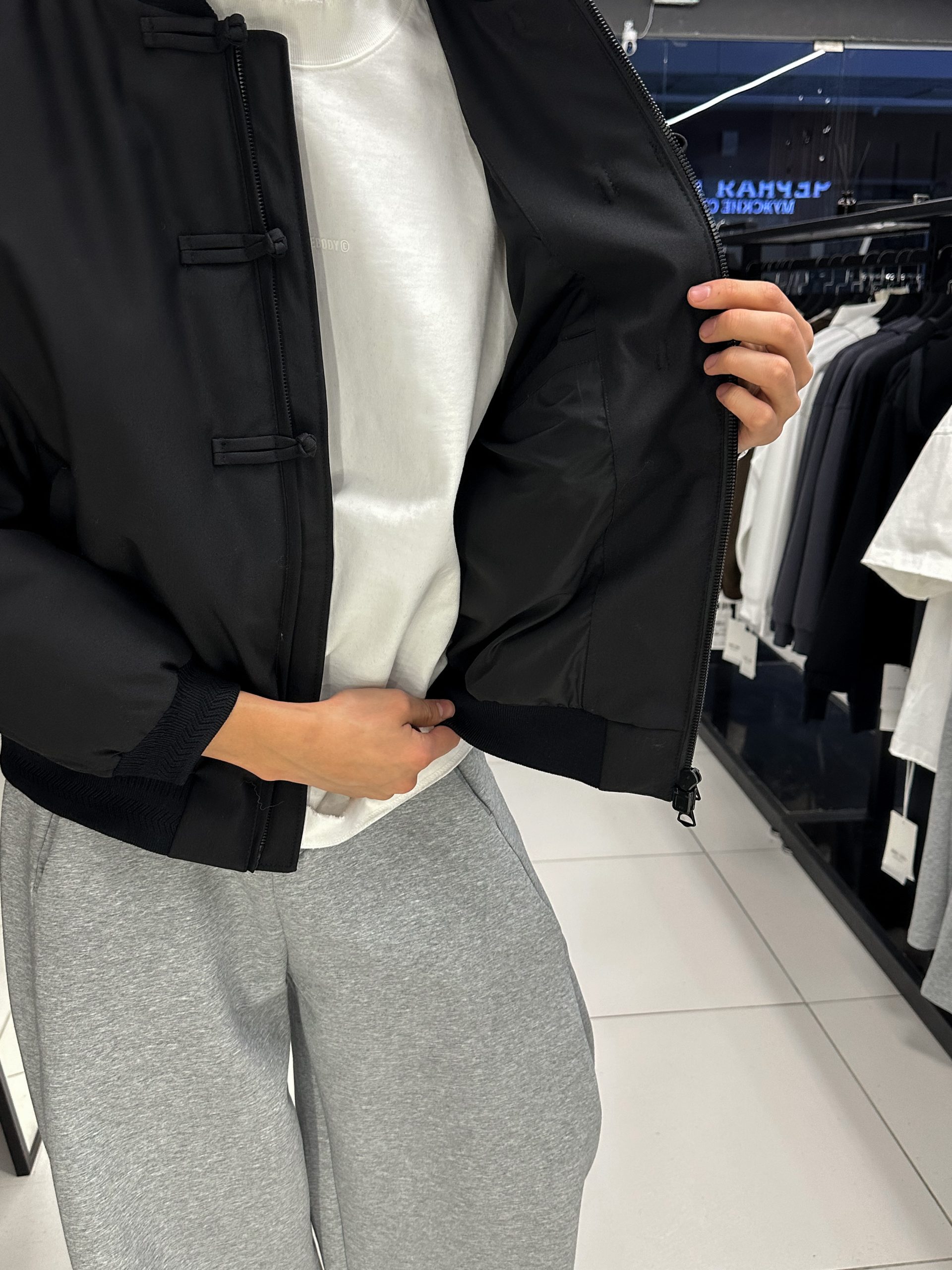 Куртка черная Asian print(N3134)