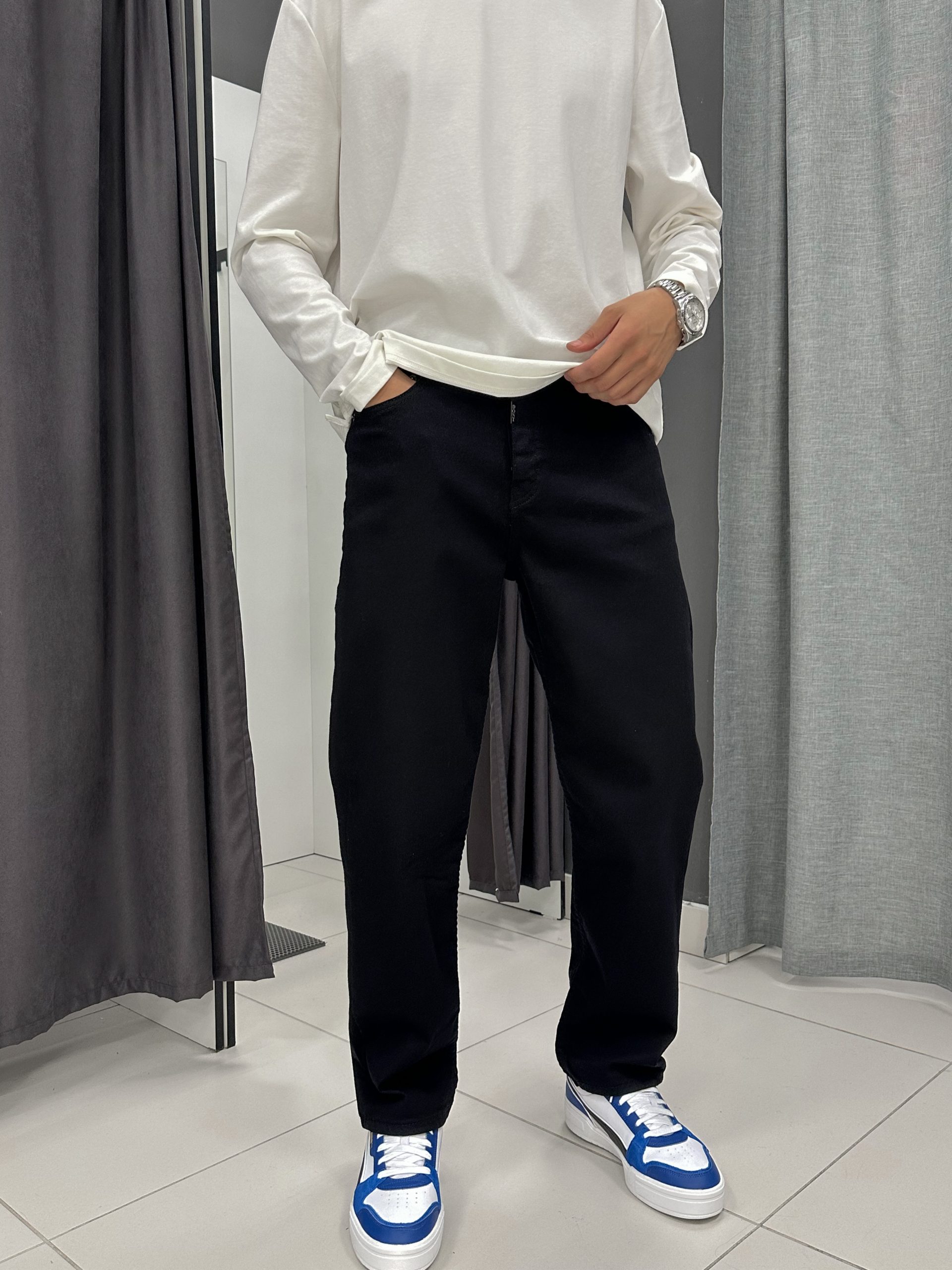 Прямые джинсы don’t panic черный