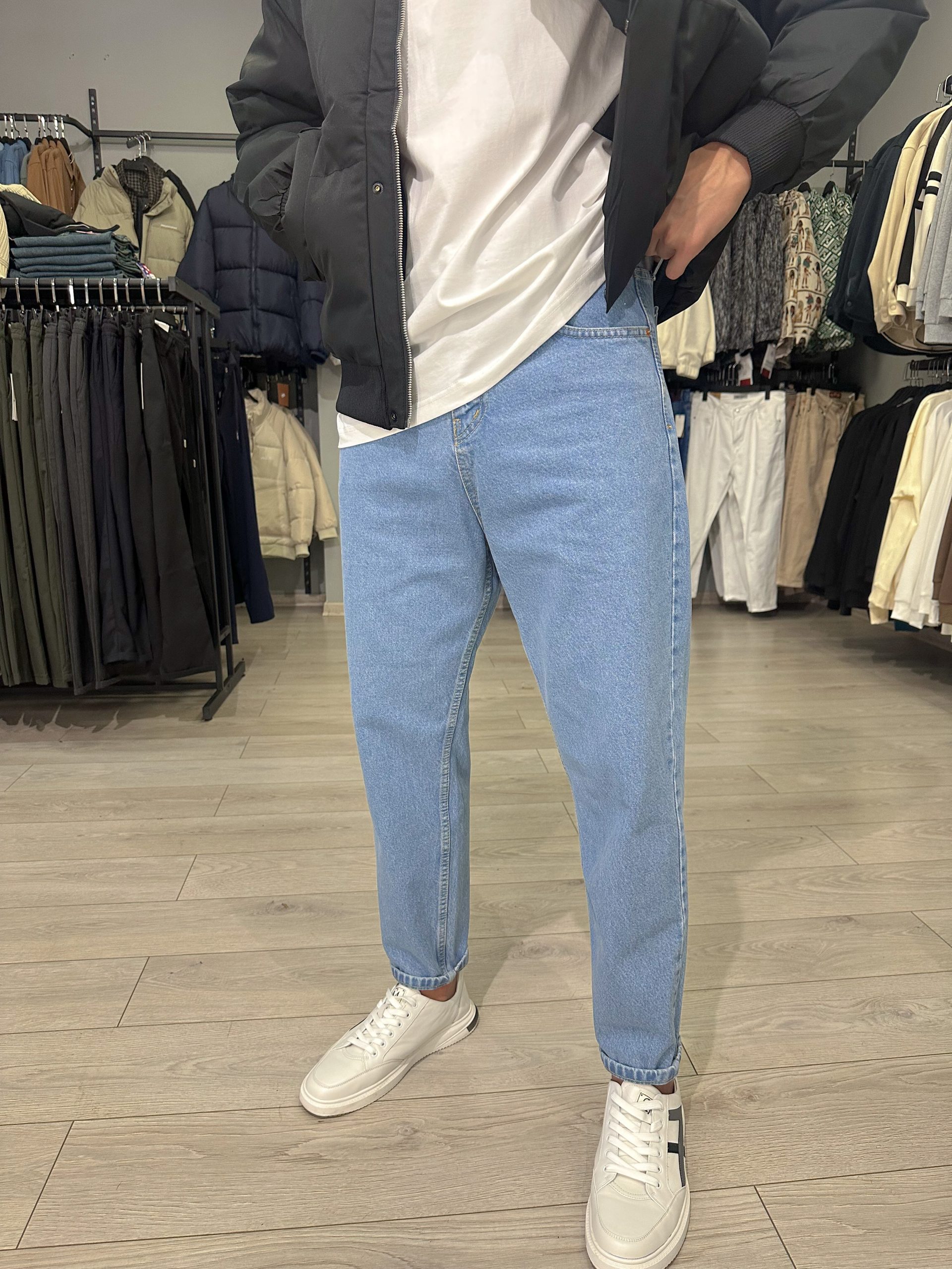 Джинсы бананы Levi’s голубой