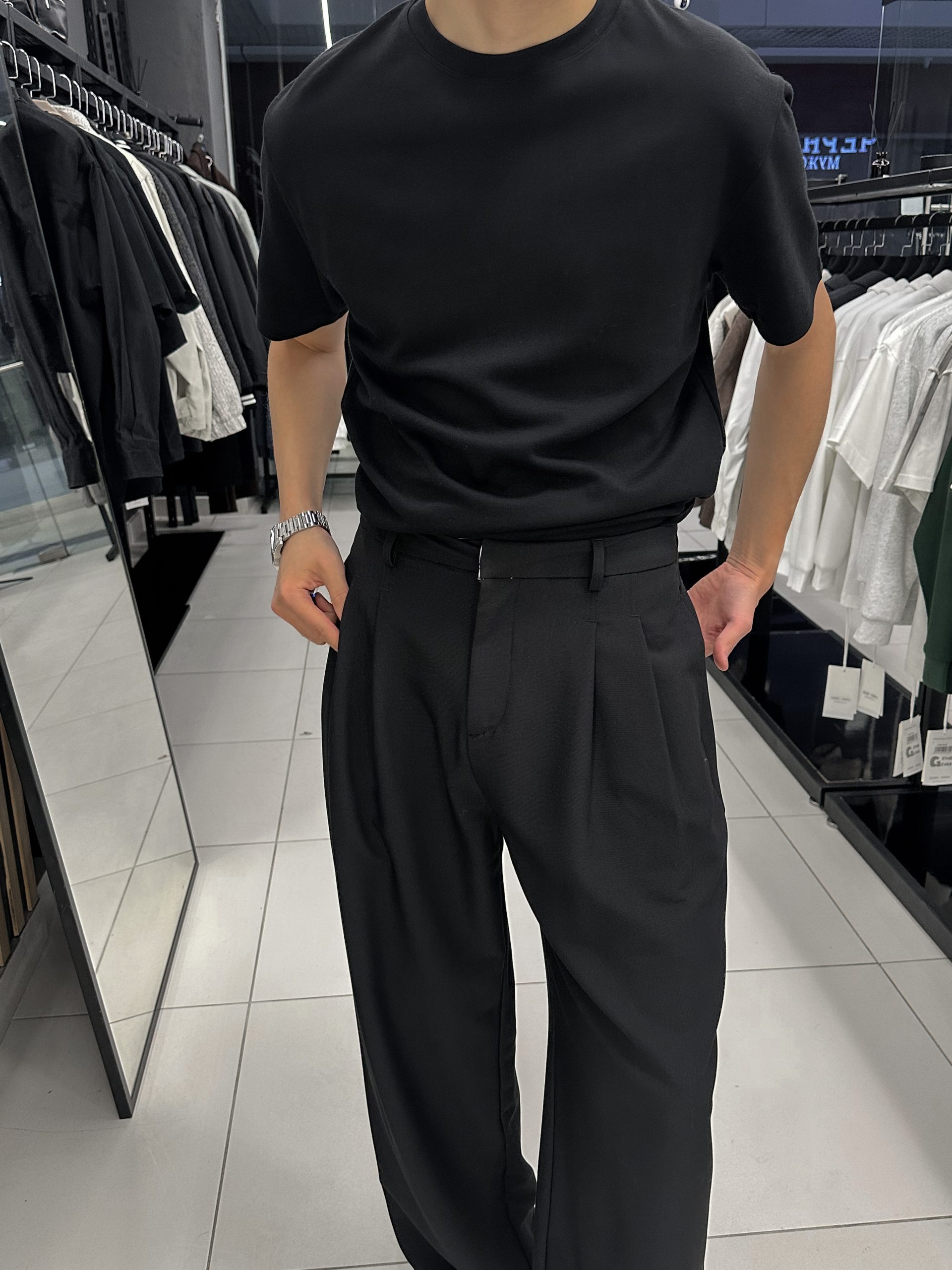 Черная футболка soft touch