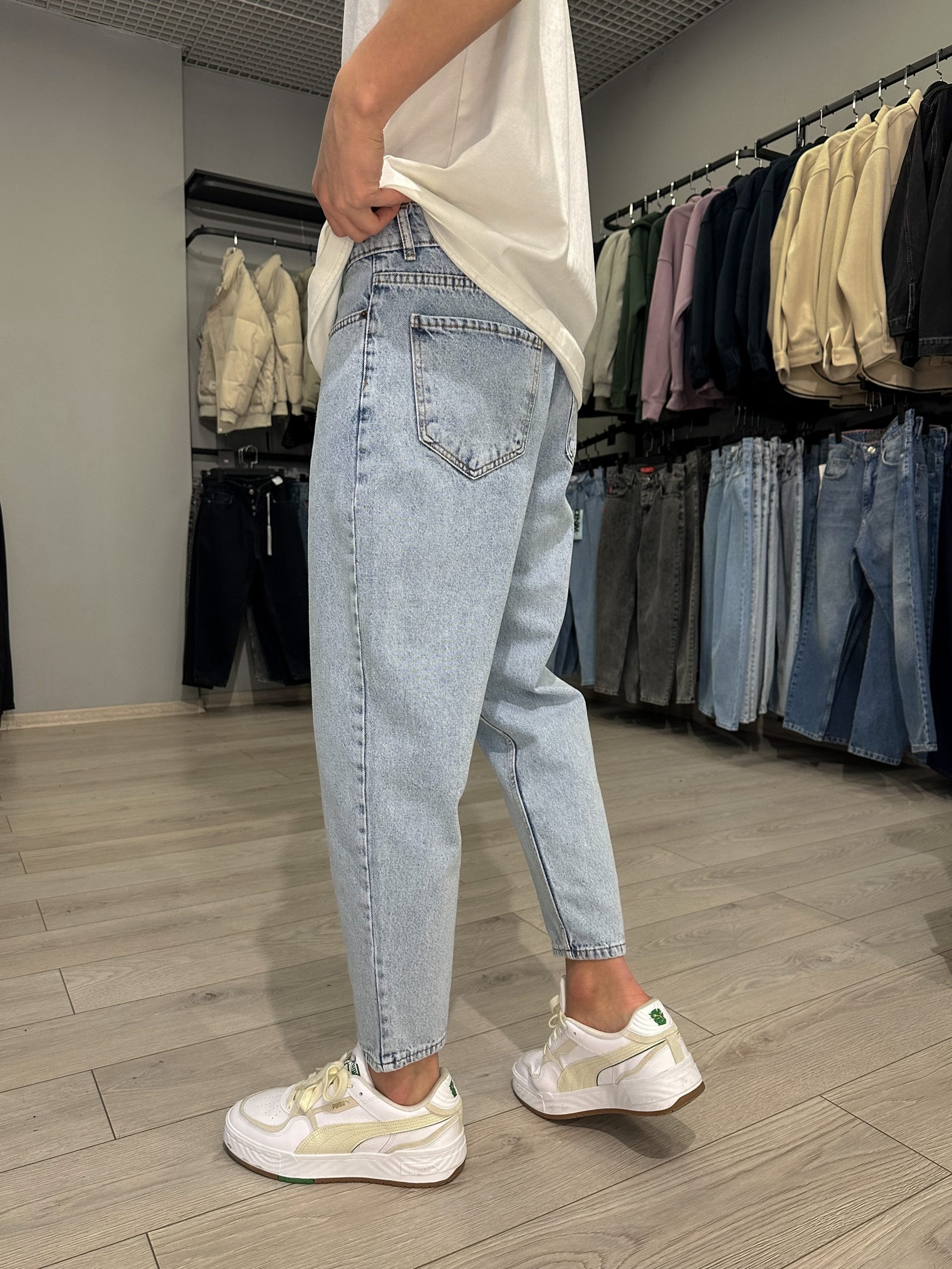 Джинсы бананы Denim светлый