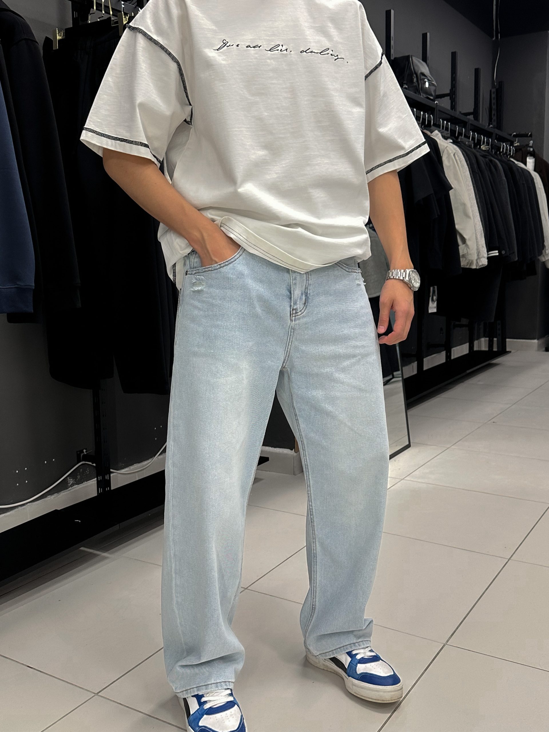 Джинсы NES голубой