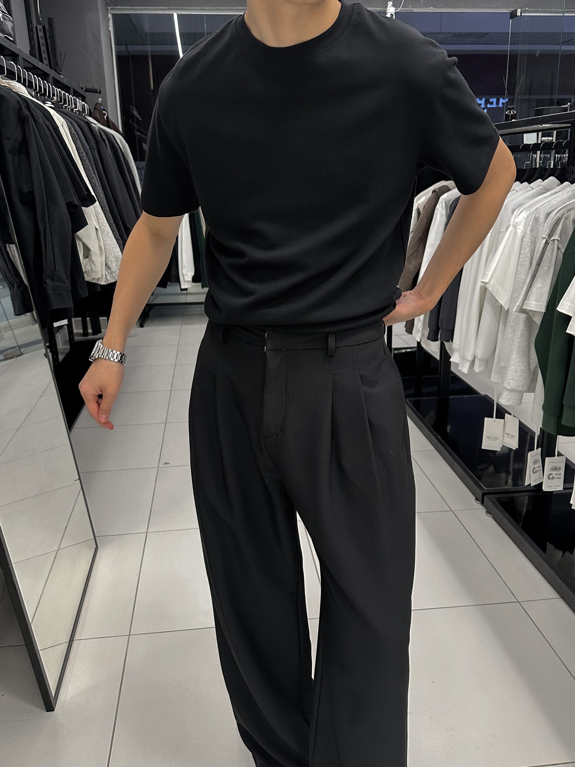 Черная футболка soft touch