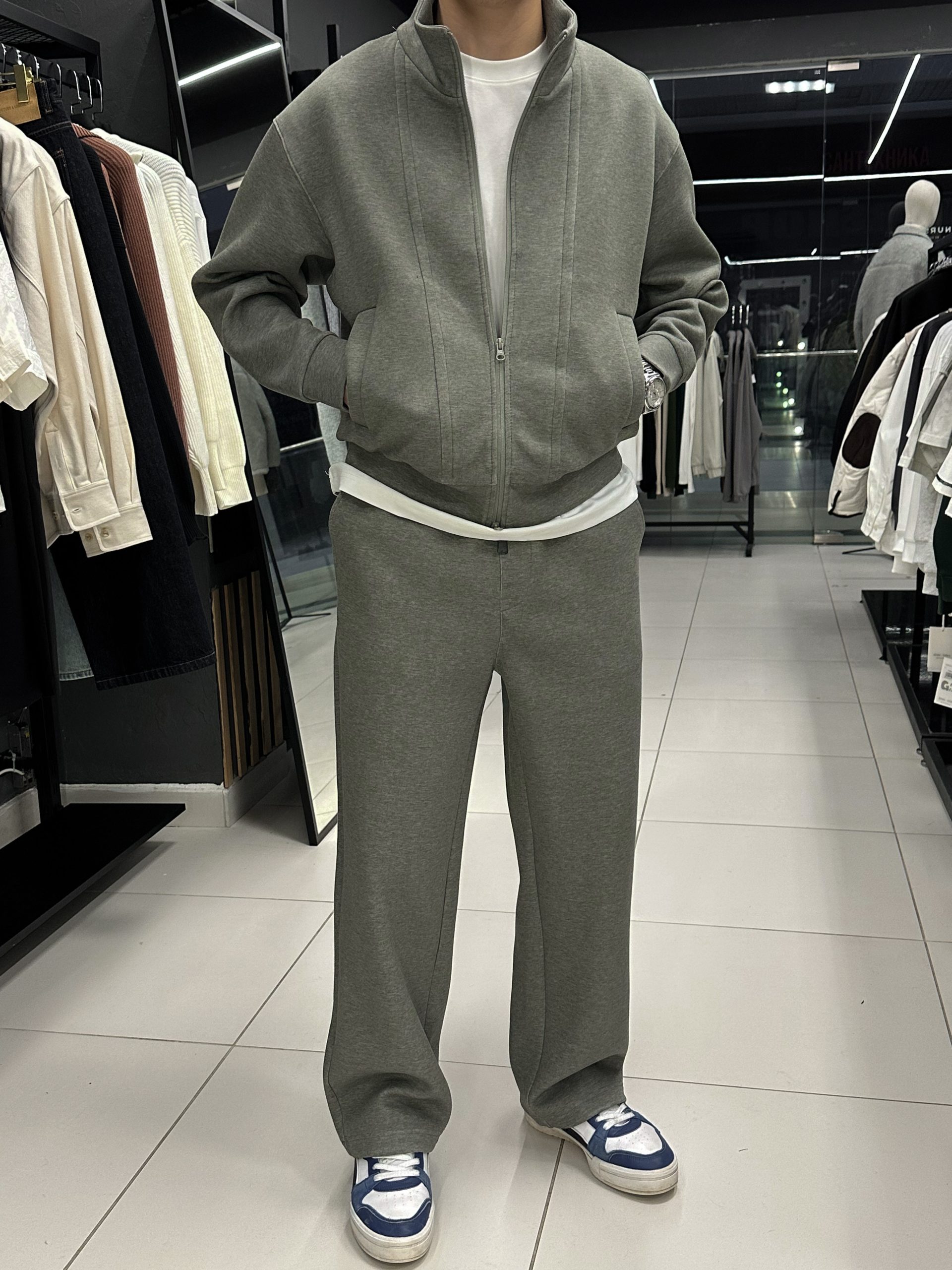 The Q костюм  зел.меланж