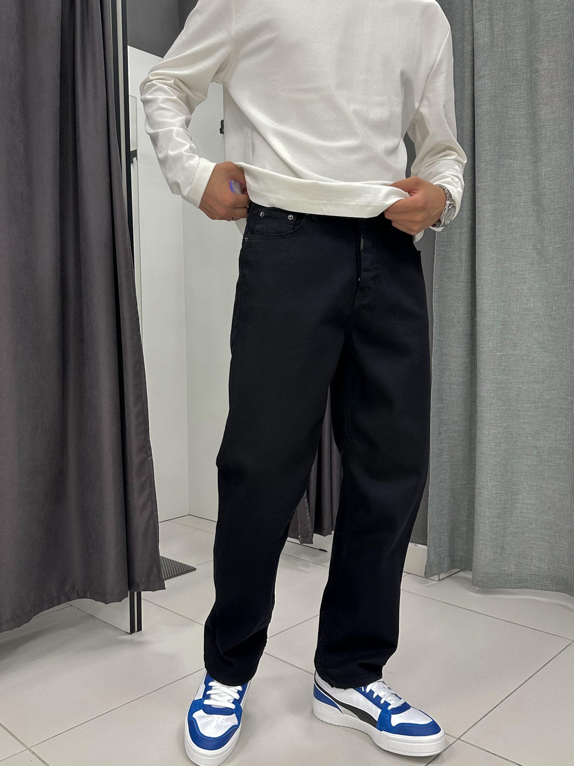 Прямые джинсы don’t panic черный