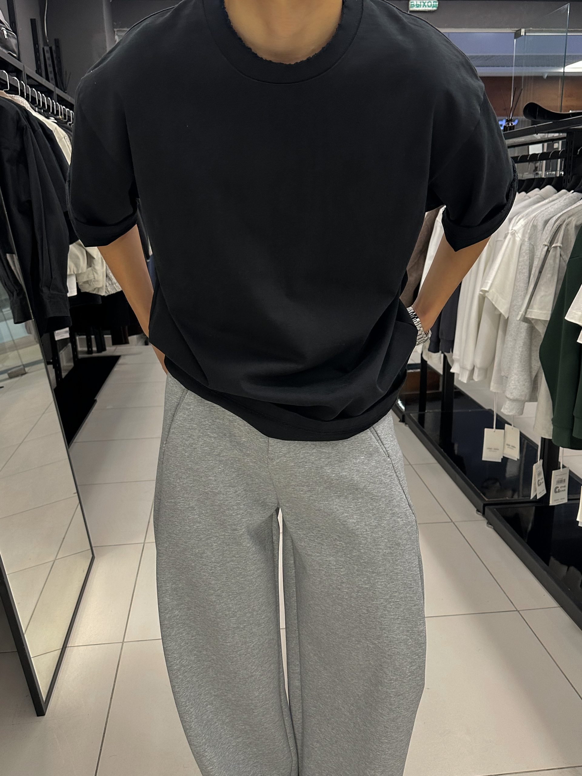 Футболка 380гр плотность черная