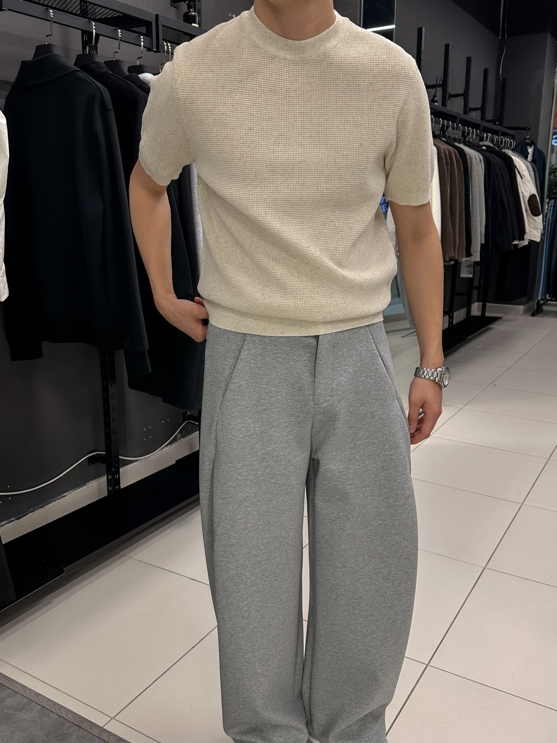 Поло Basic Knit бежевый 22257