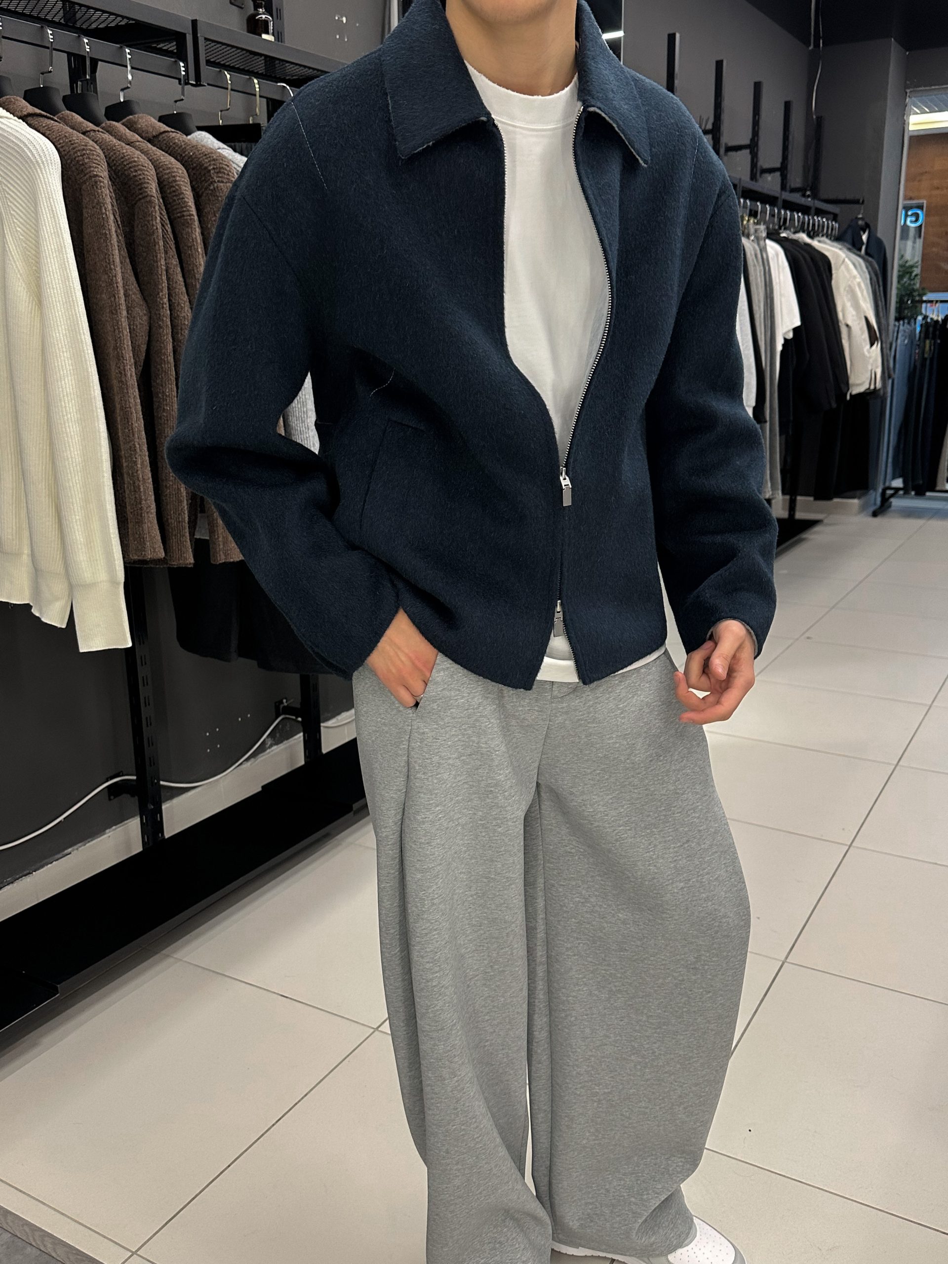 Пальто Premium Wool синий