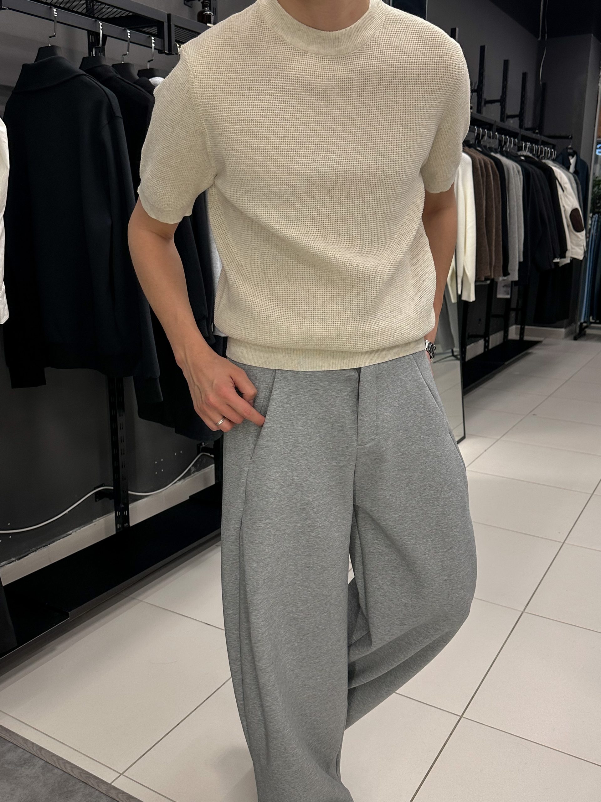 Поло Basic Knit бежевый 22257