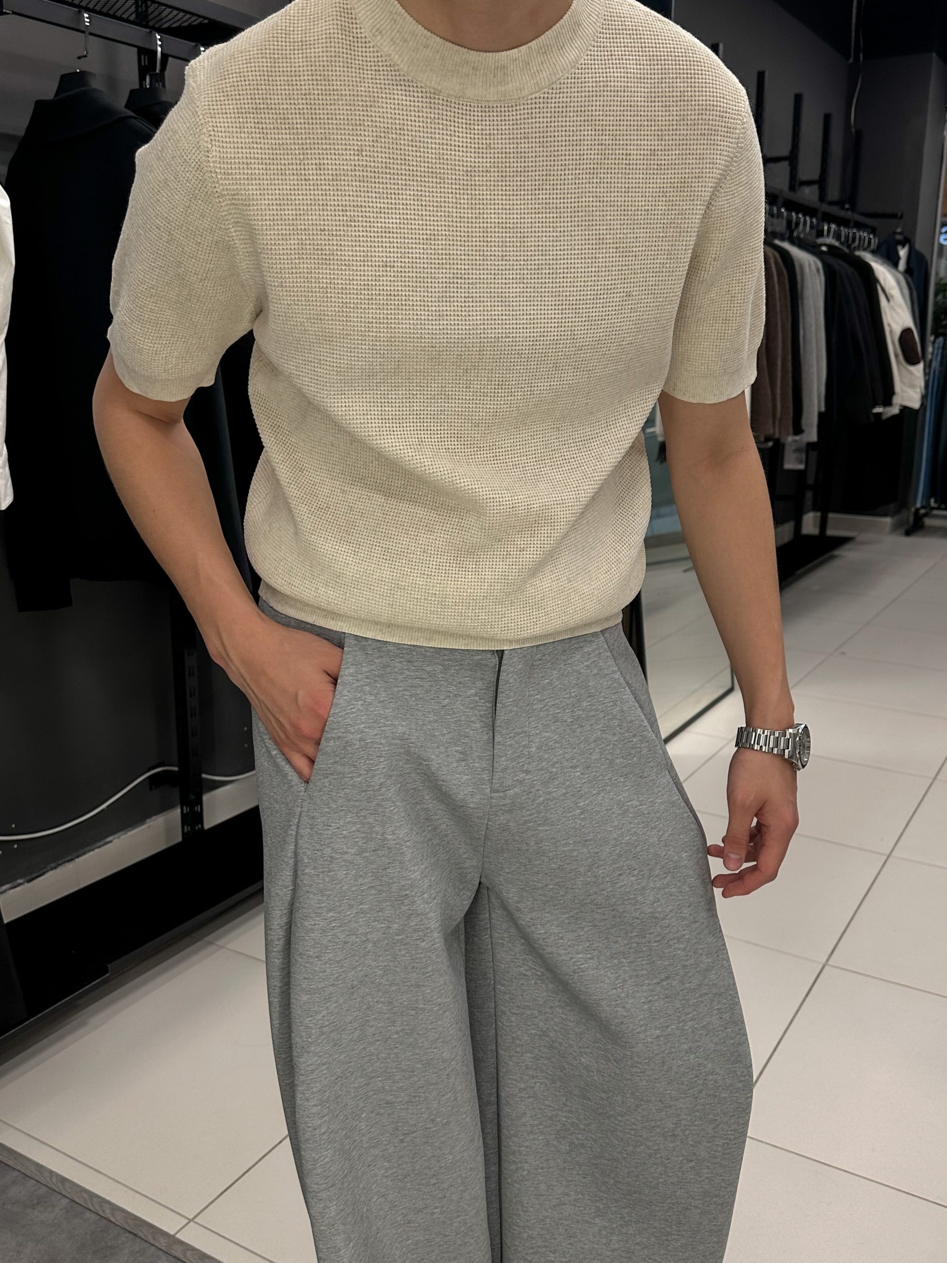 Поло Basic Knit бежевый 22257