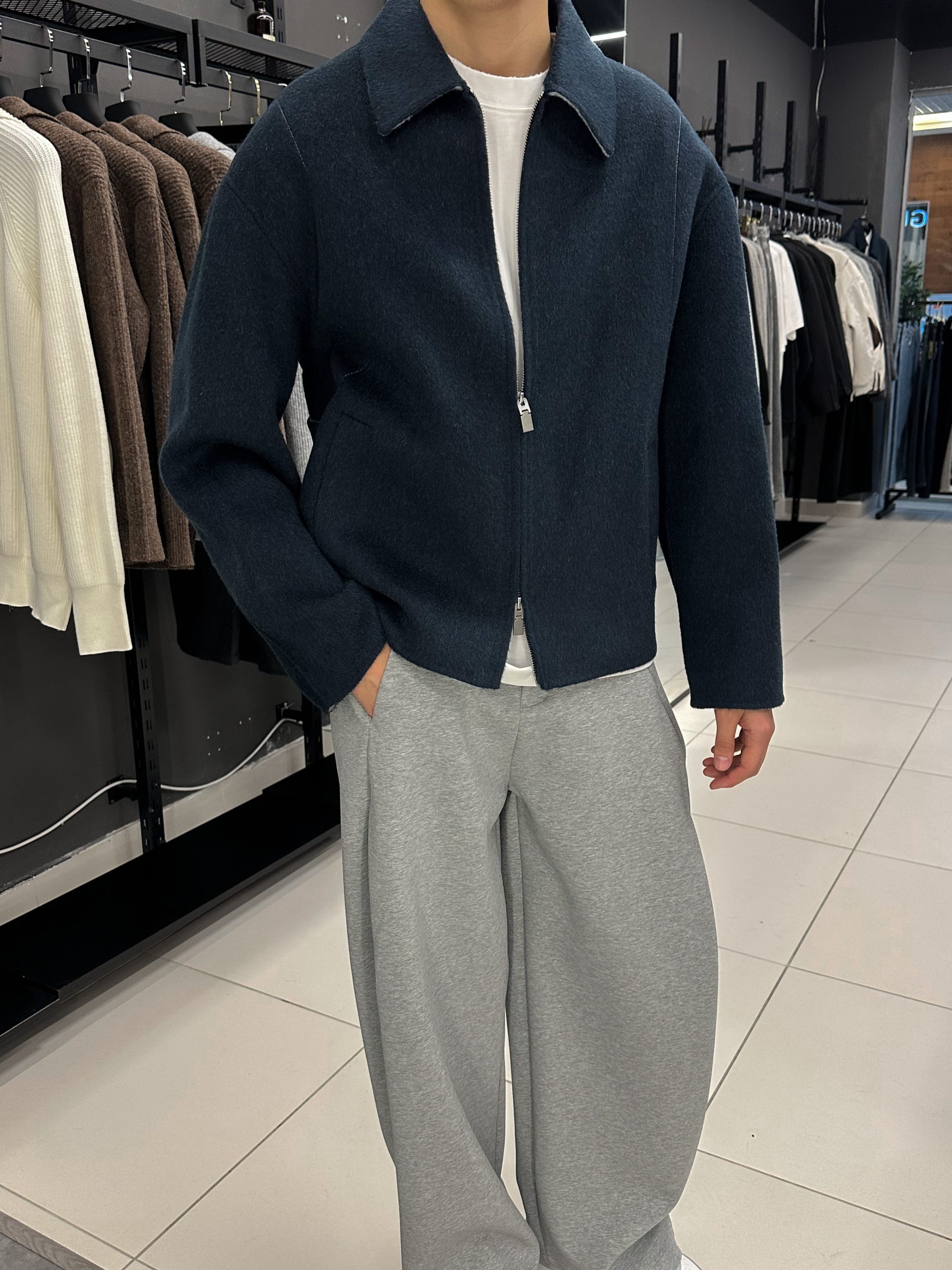 Пальто Premium Wool синий