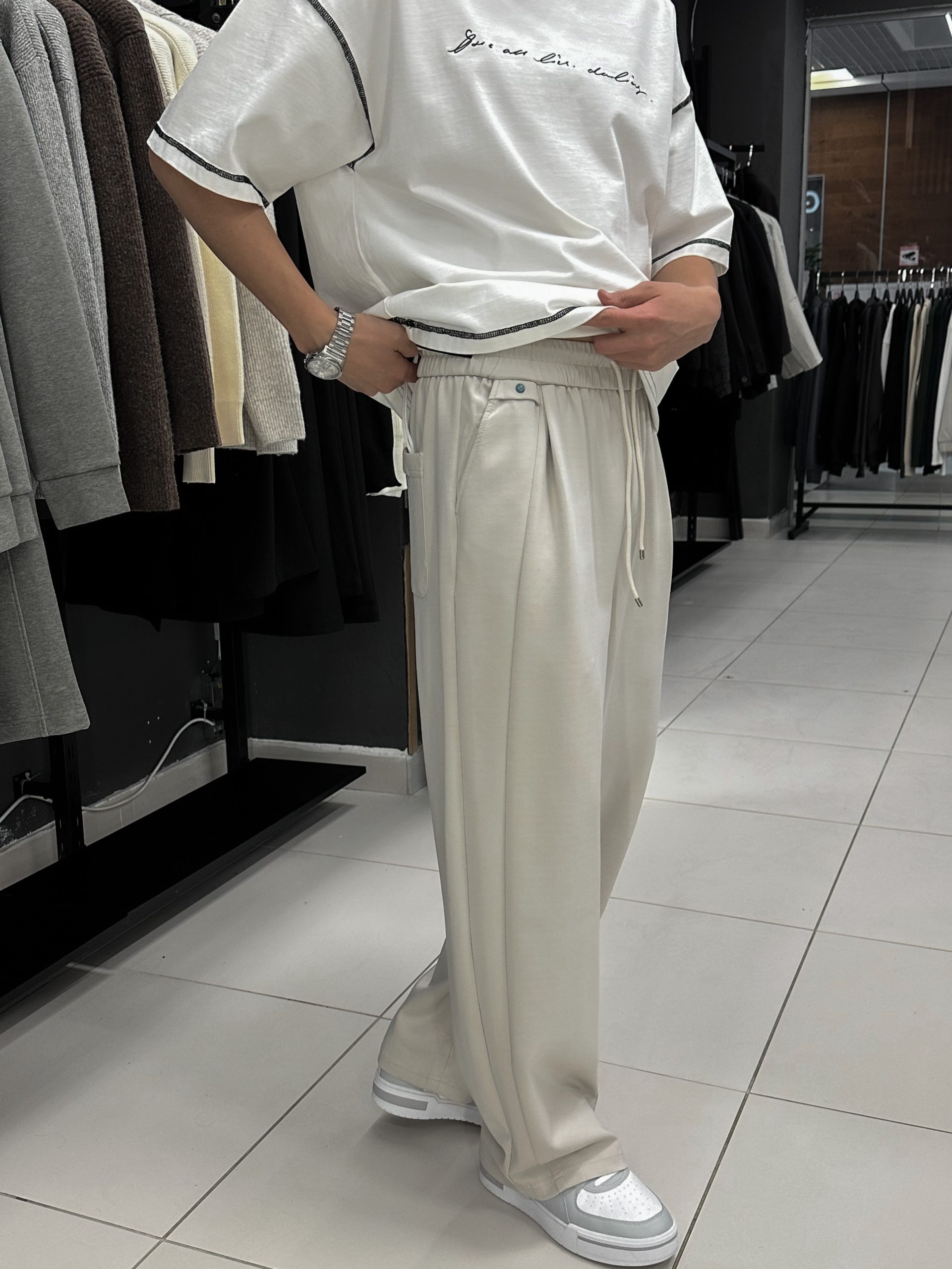 Брюки oversize беж 58169