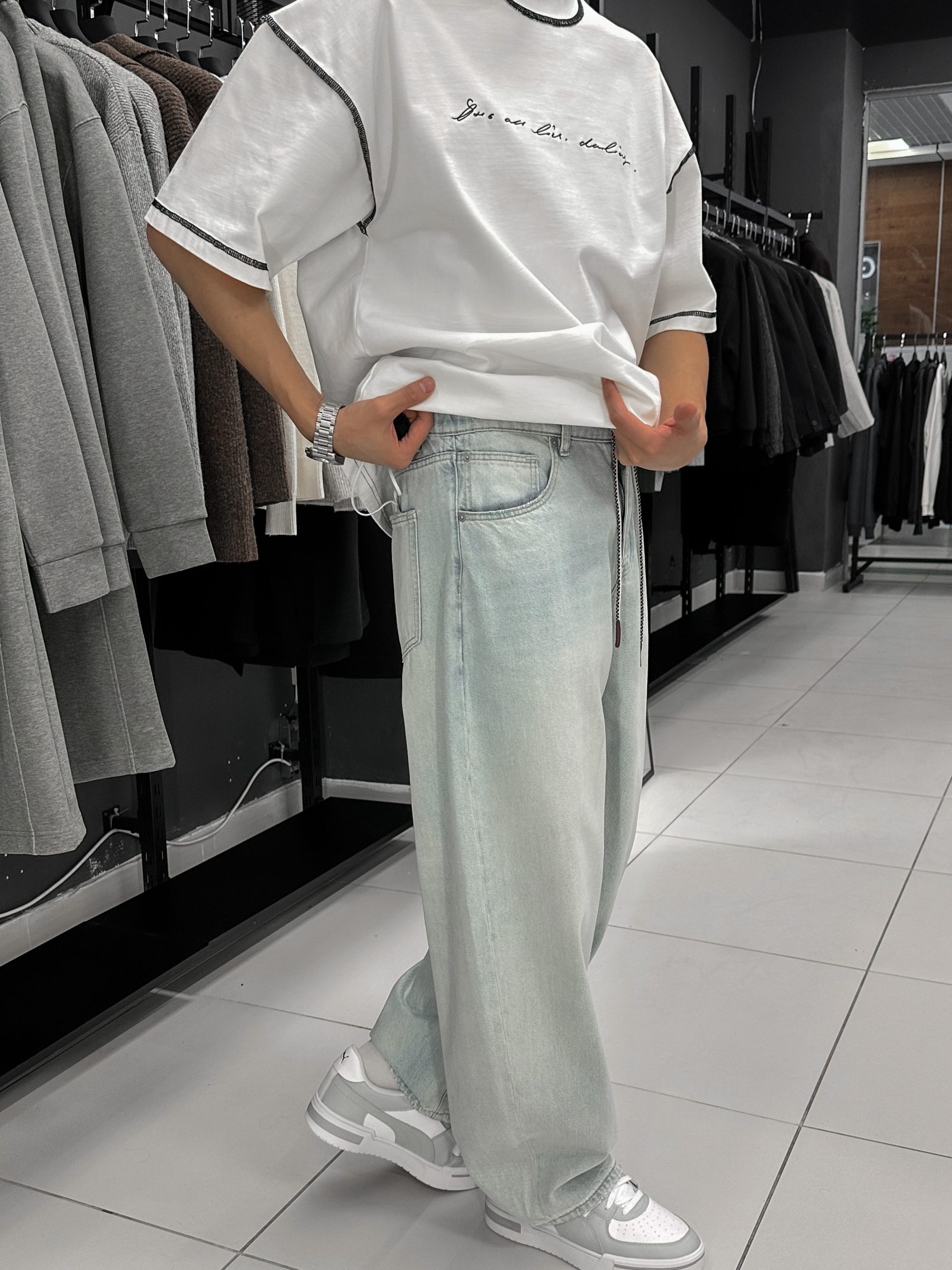 Джинсы широкие 26021-700