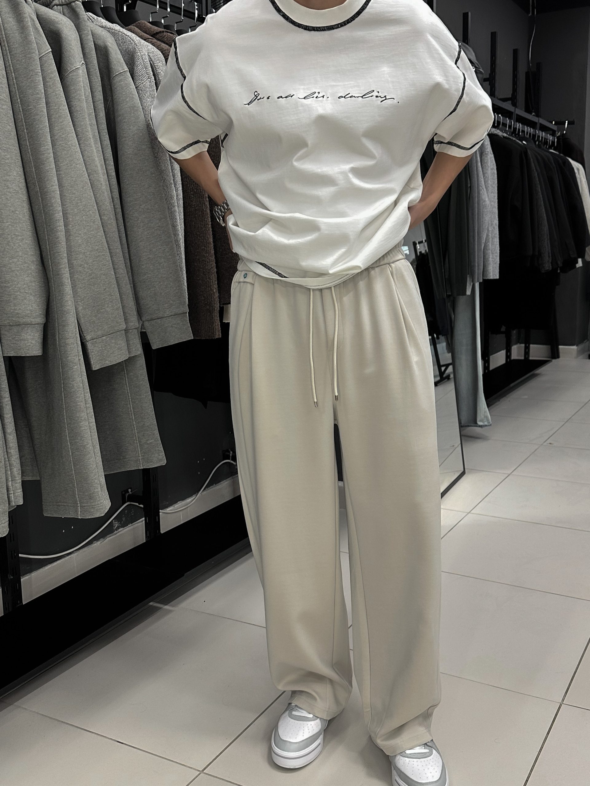 Брюки oversize беж 58169