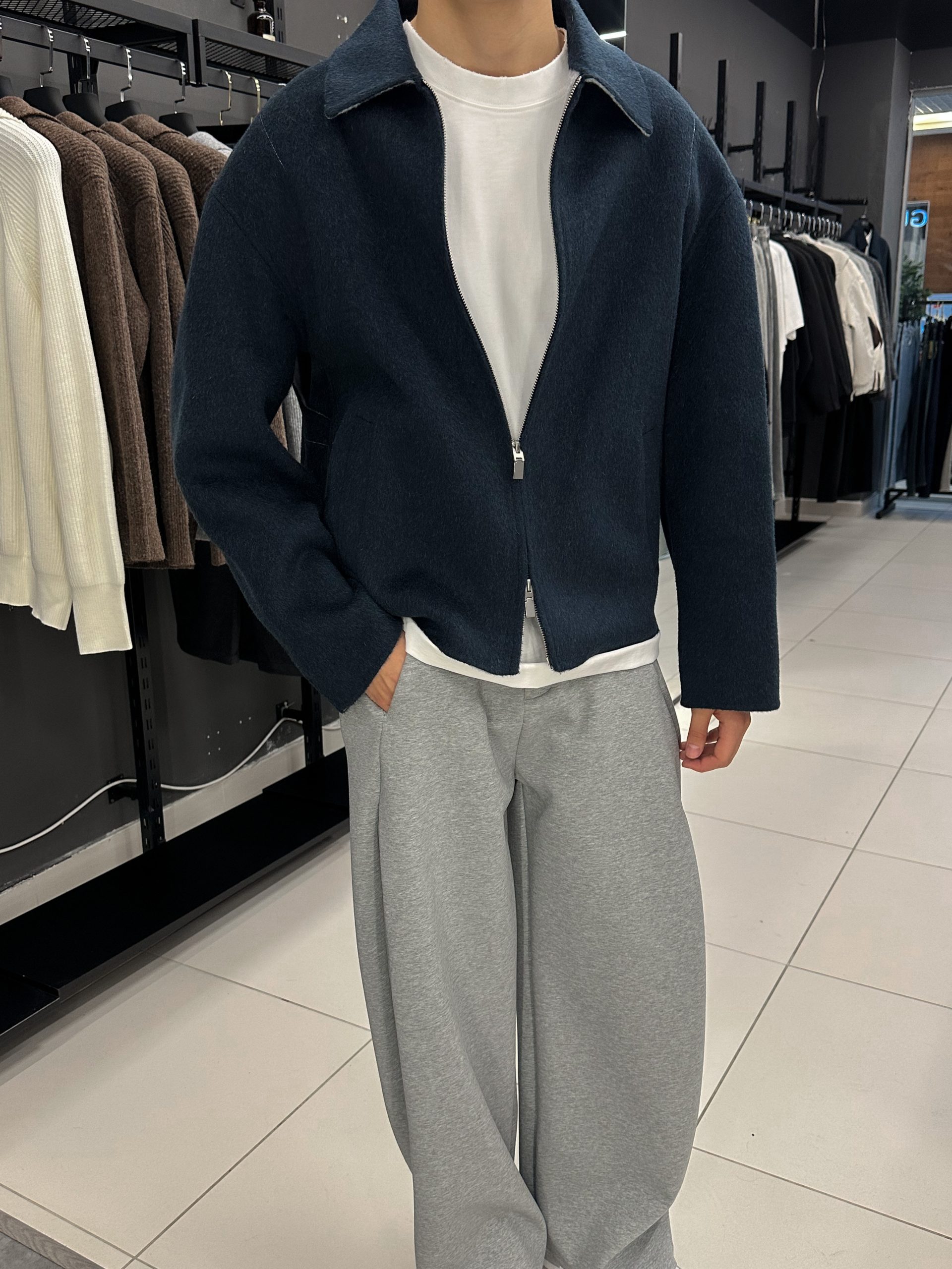 Пальто Premium Wool синий