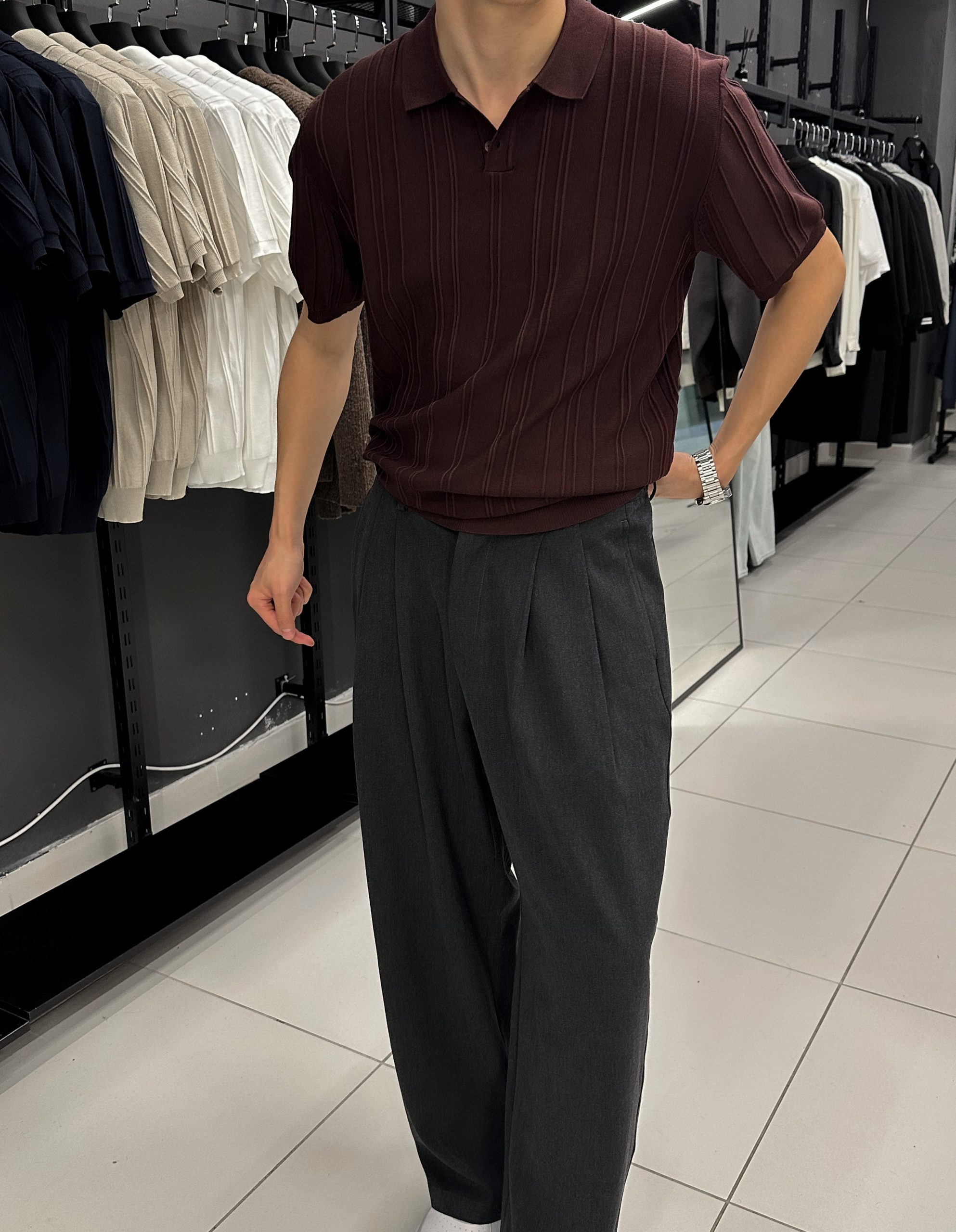 Поло бордовое