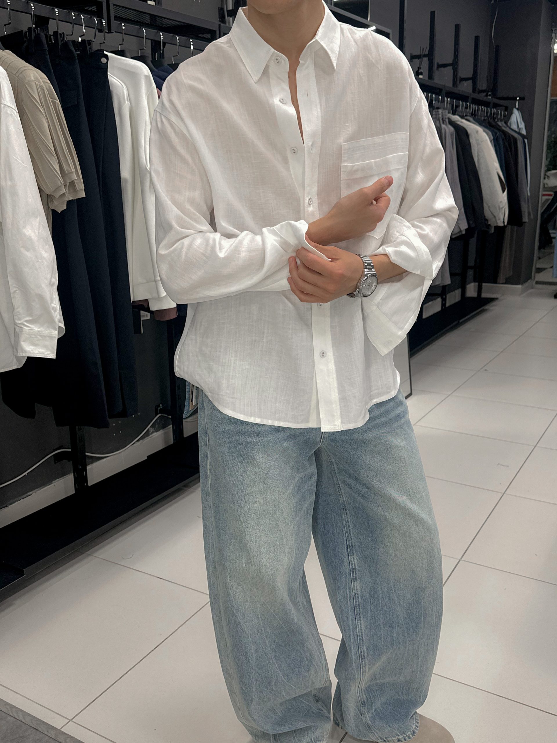 Рубашка Pure Flow белая  KSCS-020