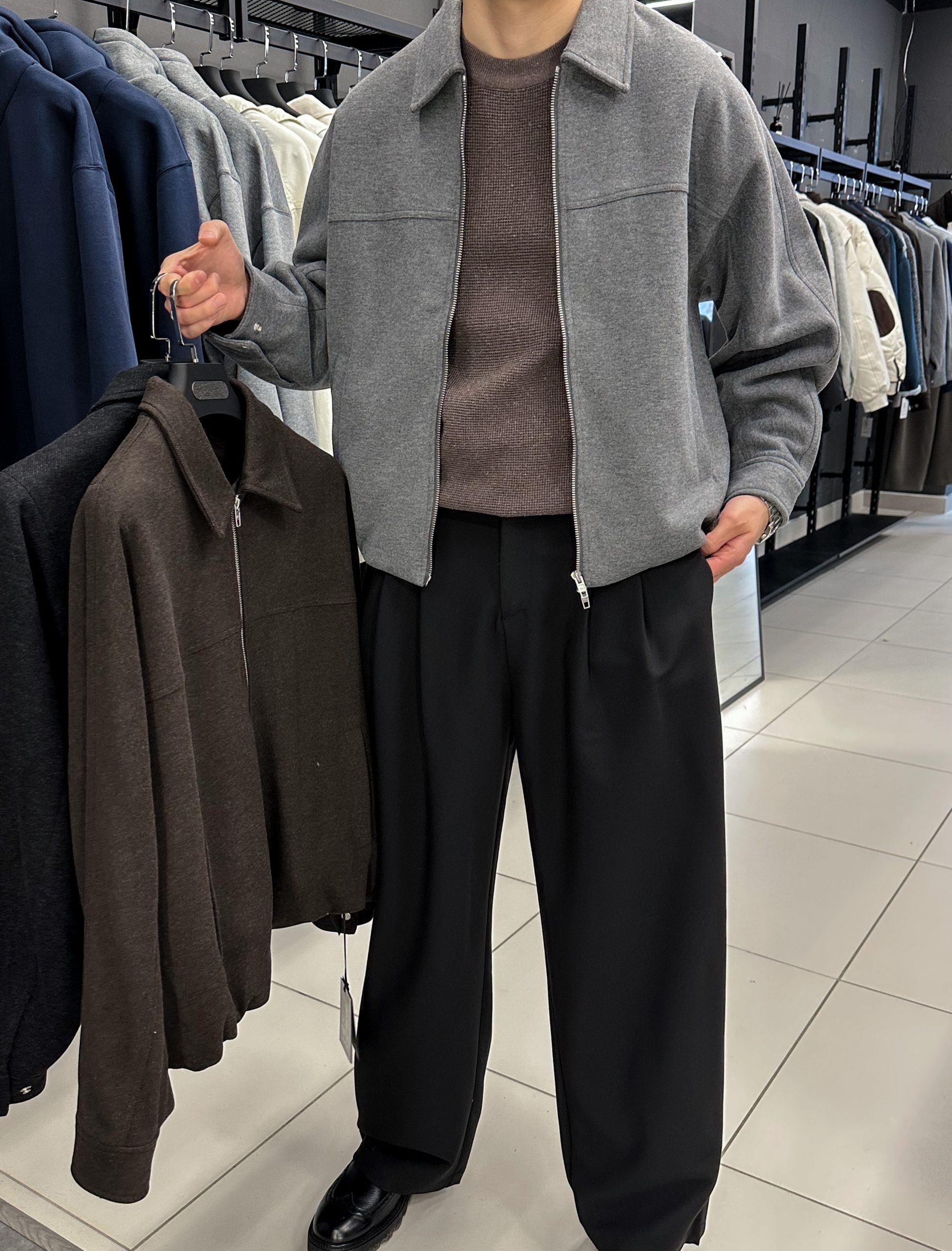 Бомбер KSJK 007 серый