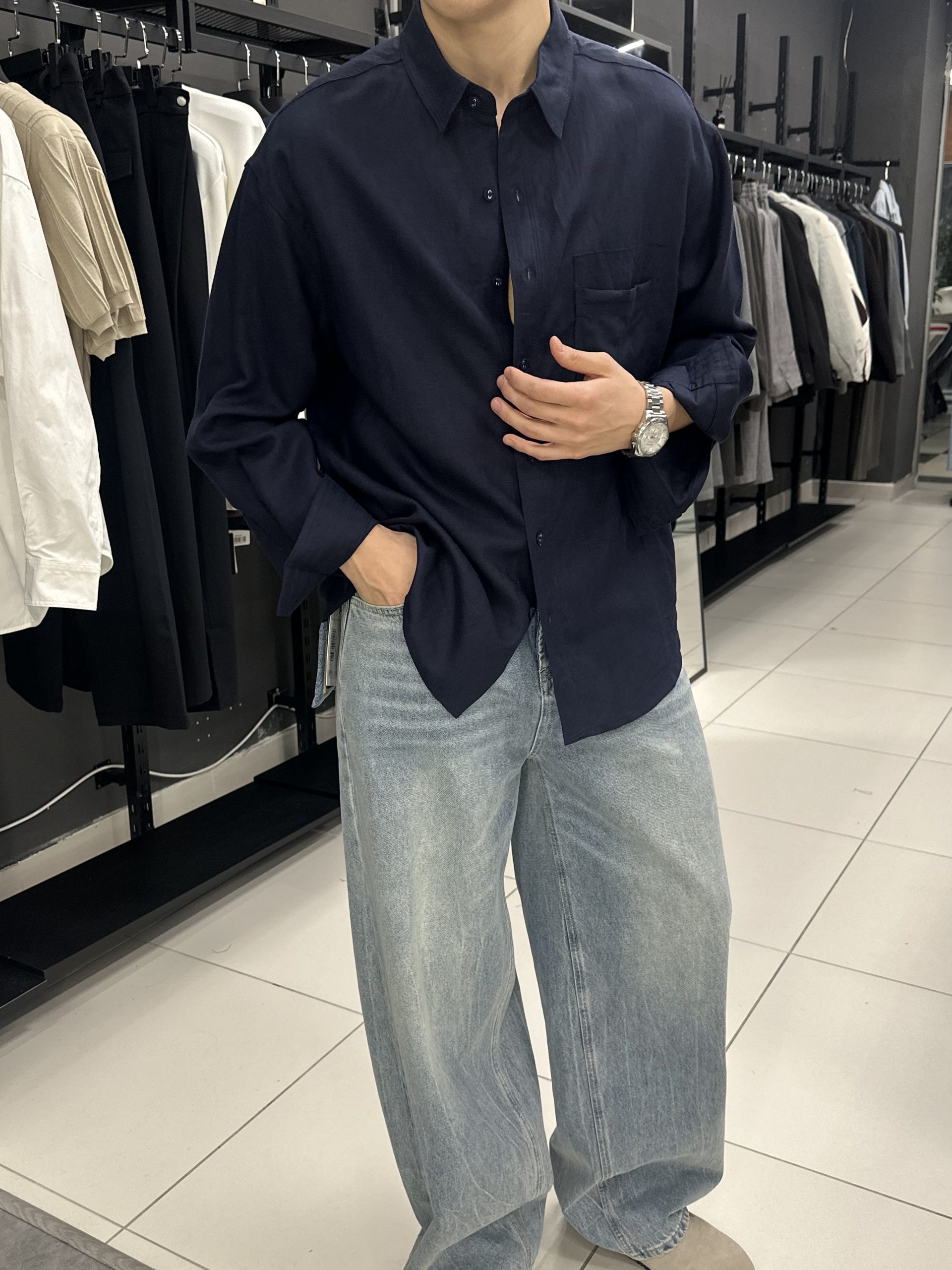 Рубашка Pure Flow синяя KSCS-020