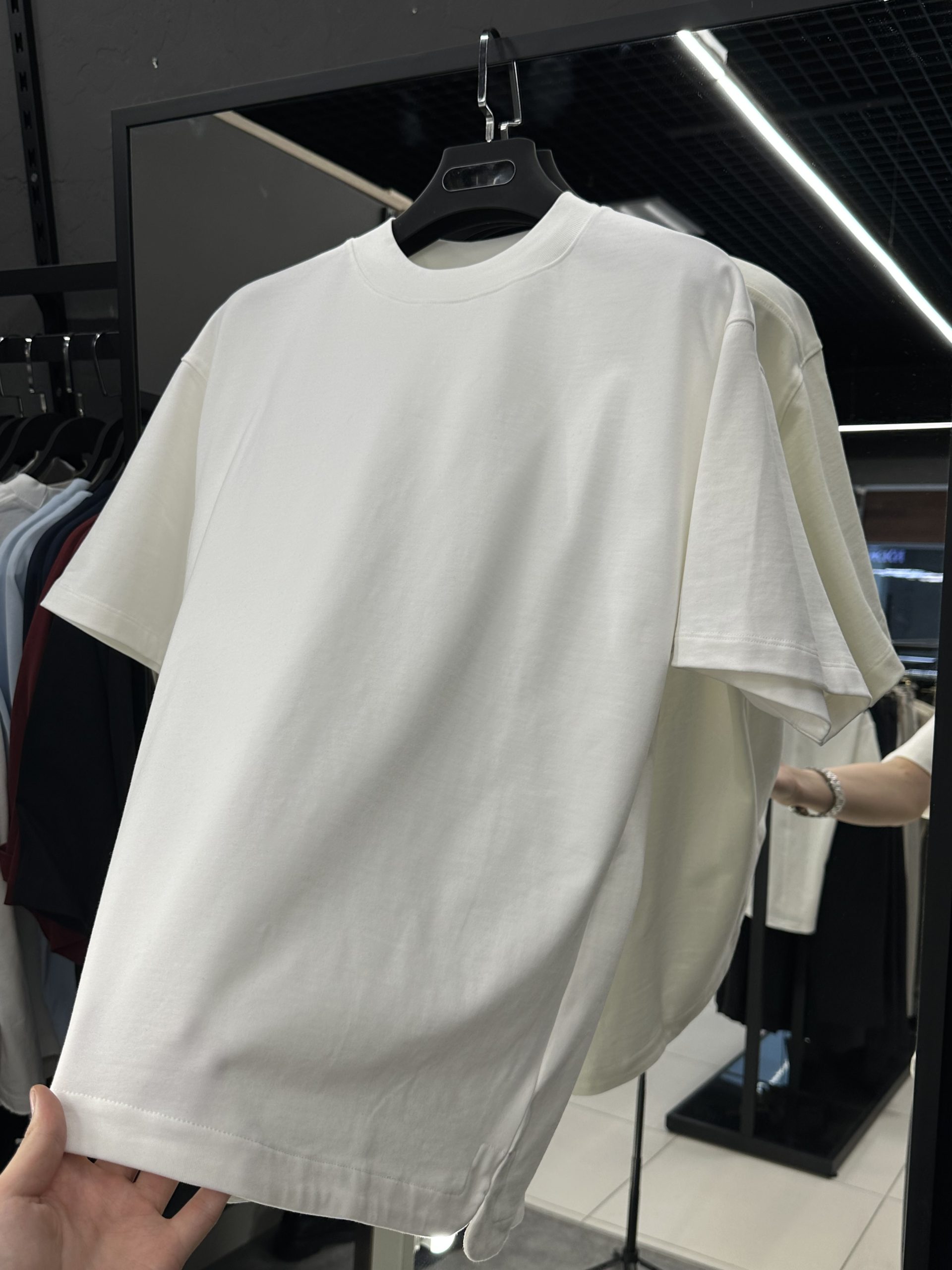 Белая футболка 350гр THE Q