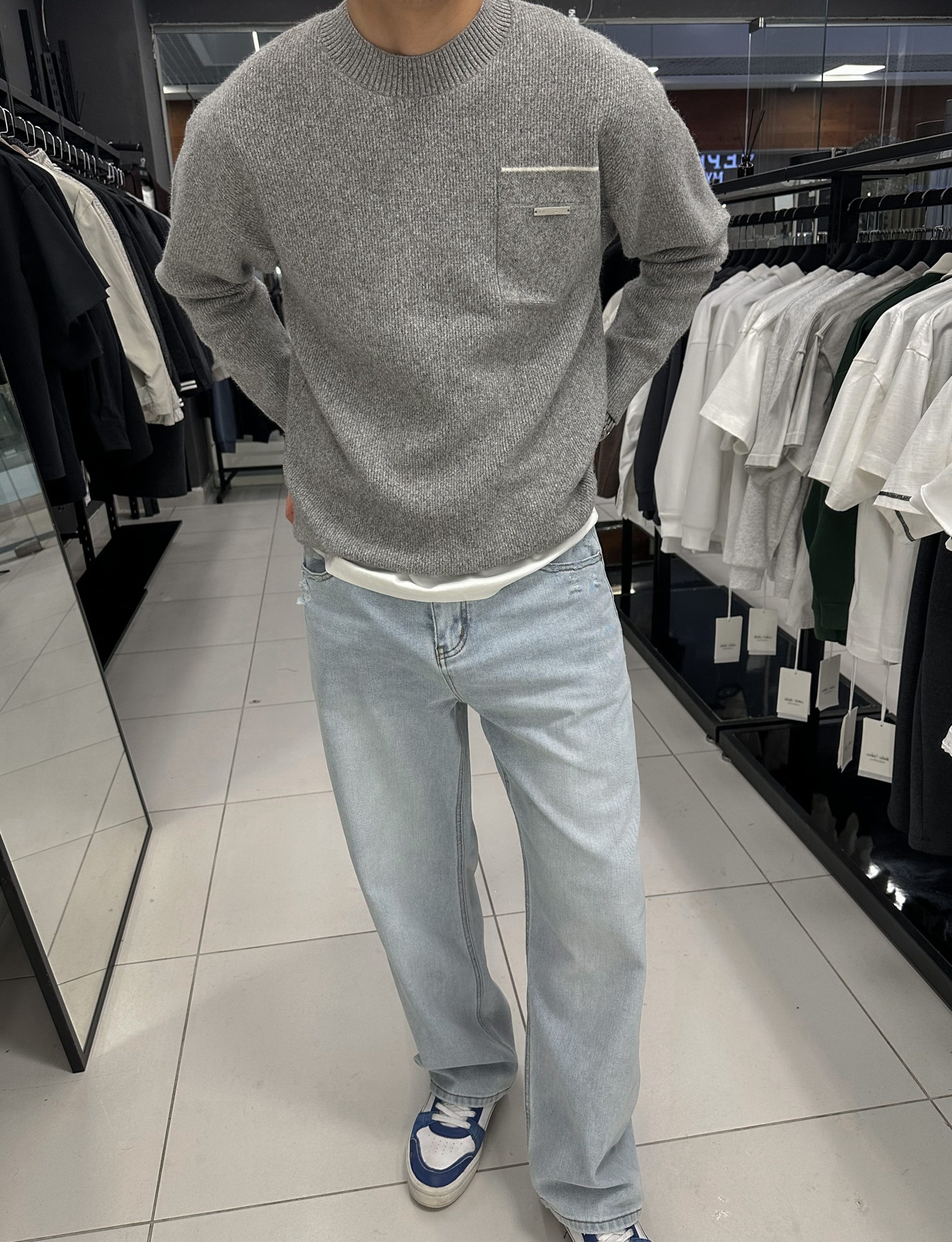 Свитер серый viscose