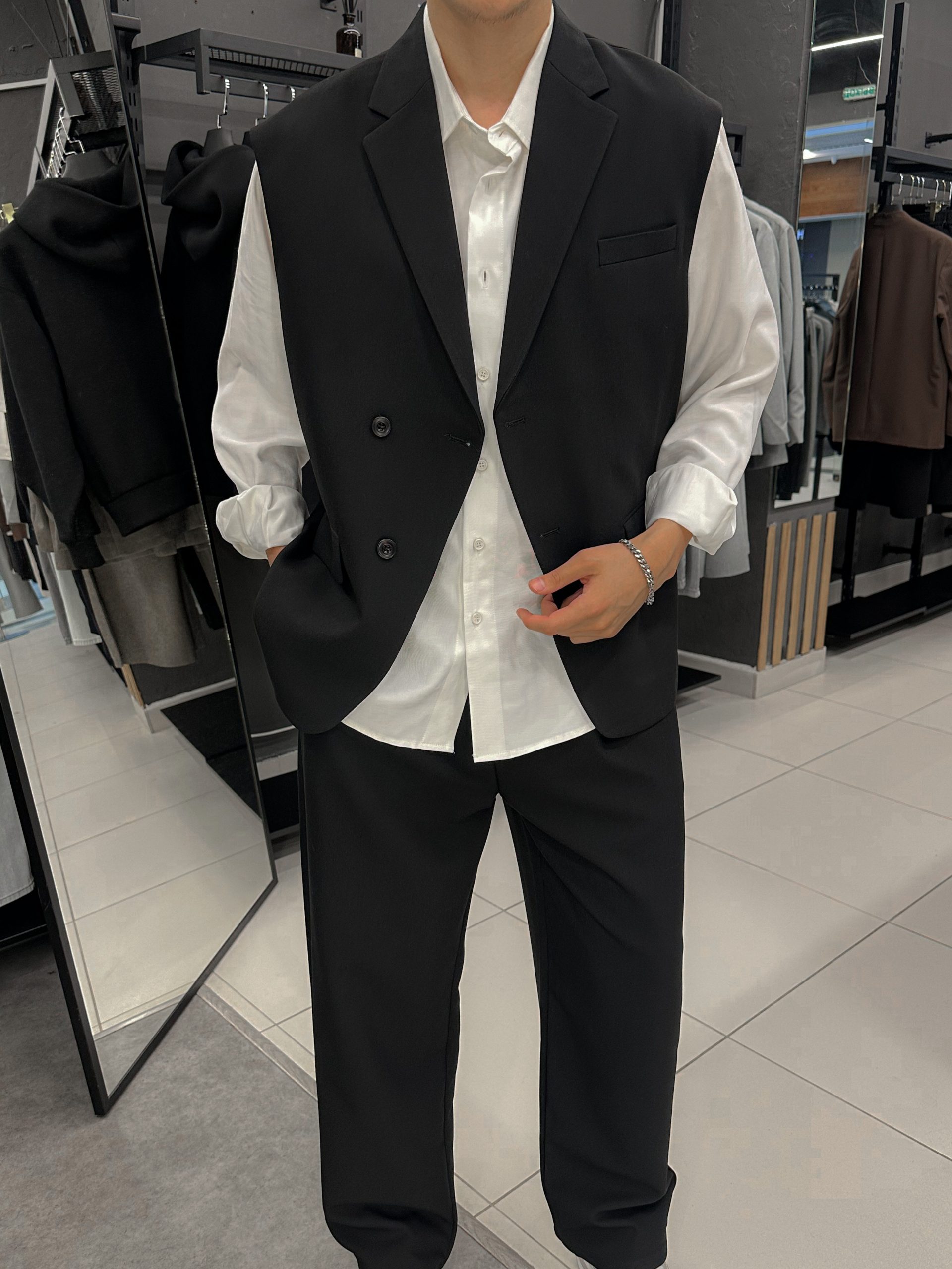 Пиджак-жилетка  Milano Vest black 863