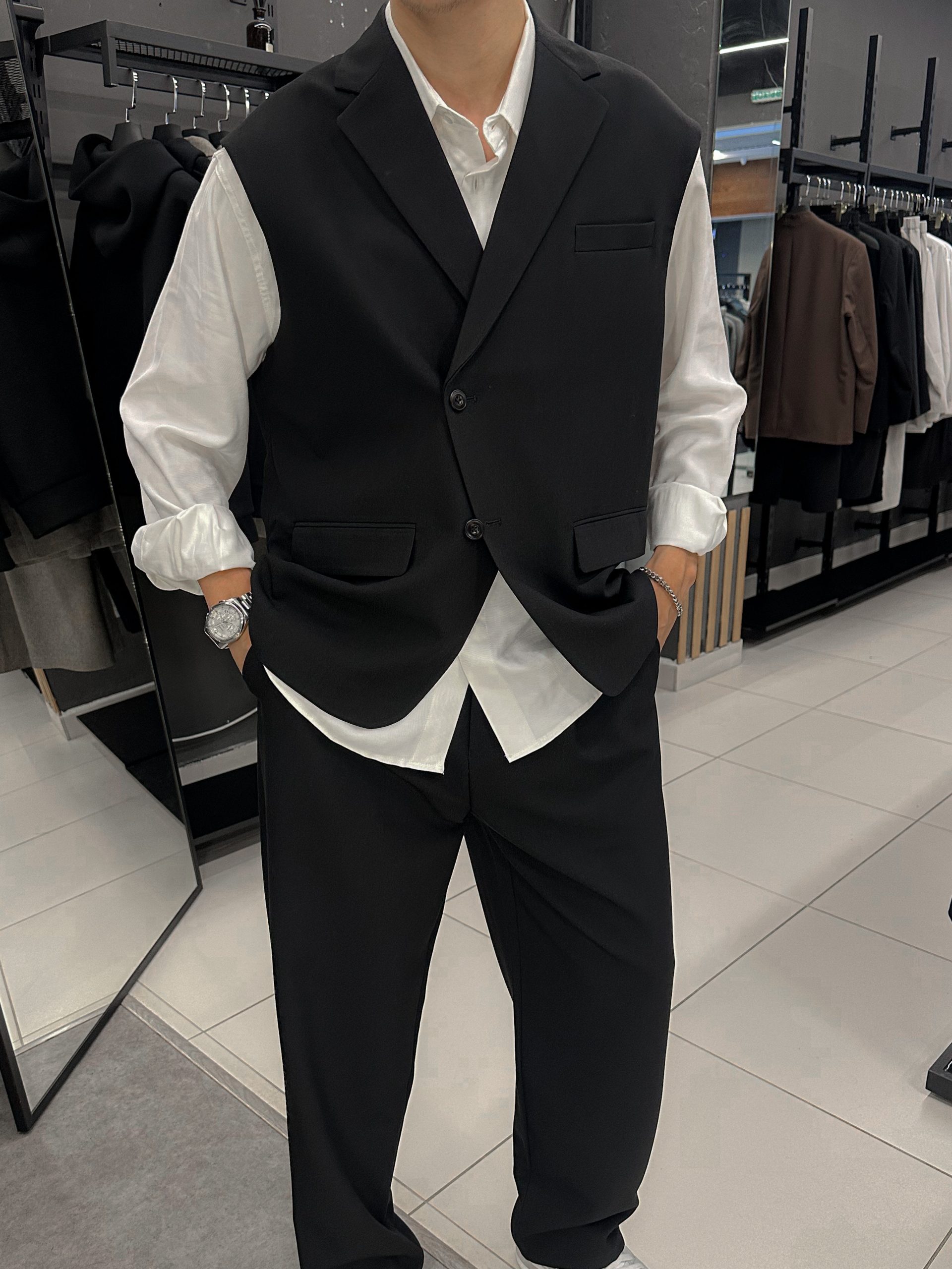Пиджак-жилетка  Milano Vest black 863